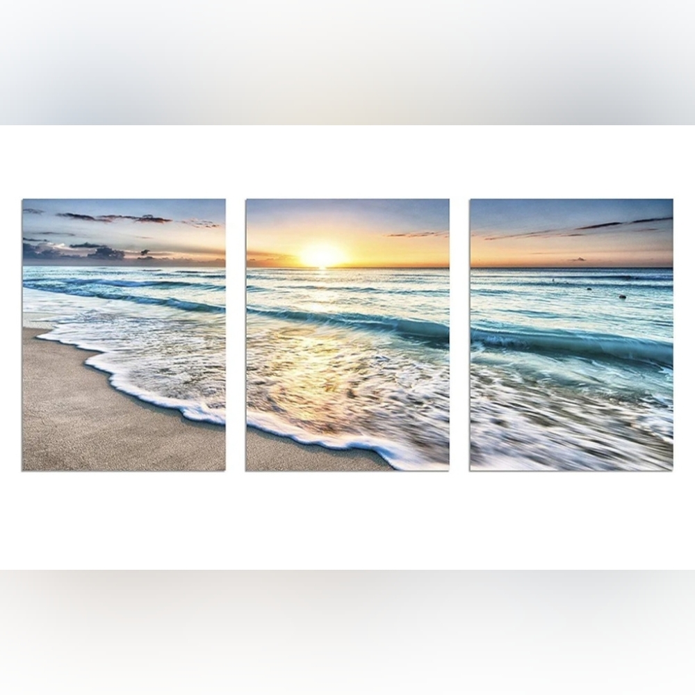 12x16 Canvas seascape pictures 3 PC set